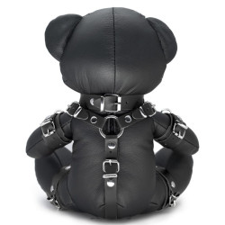 The Red Ours en cuir Bendy The Bdsm Teddy Bear Noir